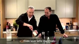 aerolatte  milk frother makes three layer caffè latte macchiato [upl. by Salvucci815]