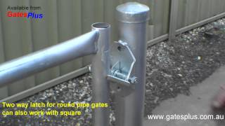 Gate Latch 2 way for round pipe and square [upl. by Lleret]