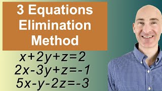 Solving Systems of 3 Equations Elimination [upl. by Nollie564]