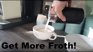 How to Get More Froth from Your Nespresso Coffee Aeroccino  Nespresso tips and help [upl. by Doyle316]