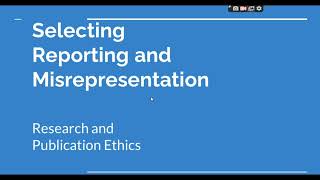 Selective Reporting and Misrepresentation of data Research and Publication ethics Phd coursework [upl. by Ogait]