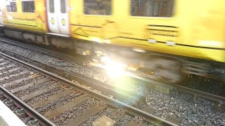 Merseyrail 507 009 making arcs at Birkdale station [upl. by Eehtomit967]