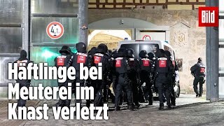 Gefängnismeuterei Polizei stürmt Knast in Thüringen  JVA Untermaßfeld [upl. by Aivil216]